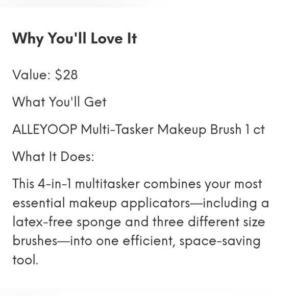 5/75$ ALLEYOOPMulti-Tasker: Makeup Brush - 4 in 1 - Picture 9 of 9